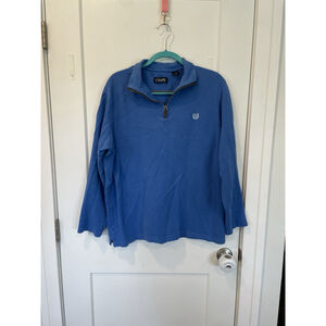Chaps 1/4 Quarter Zip Shirt Mens Large Pull Over 100% Cotton Sweater
